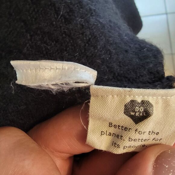 Madewell black wool blend open front cardigan sweater size Small - Picture 6 of 6